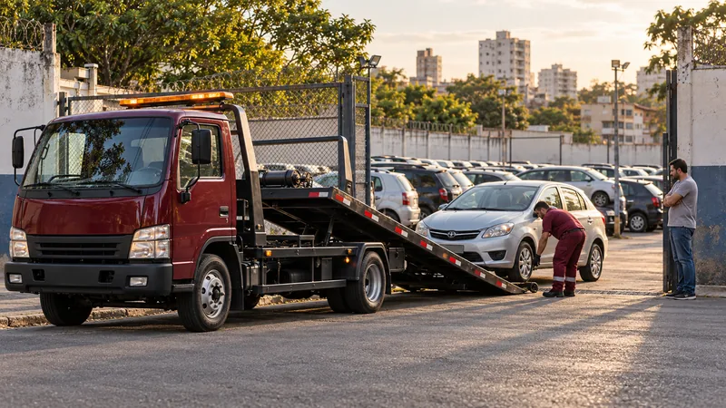 Cena ilustrativa: carros parados em pátio de veículos removidos
